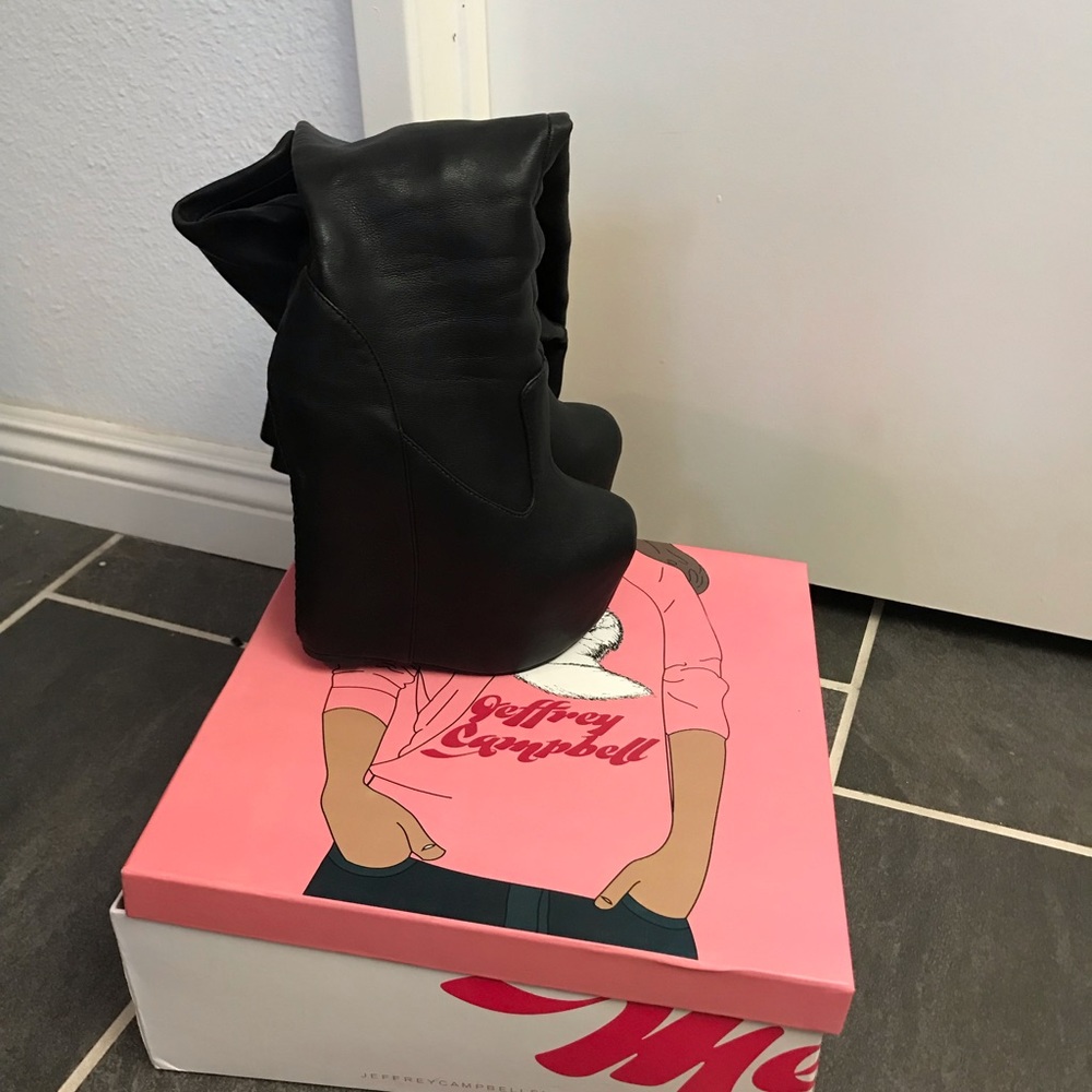 Jeffery Campbell thigh high boots